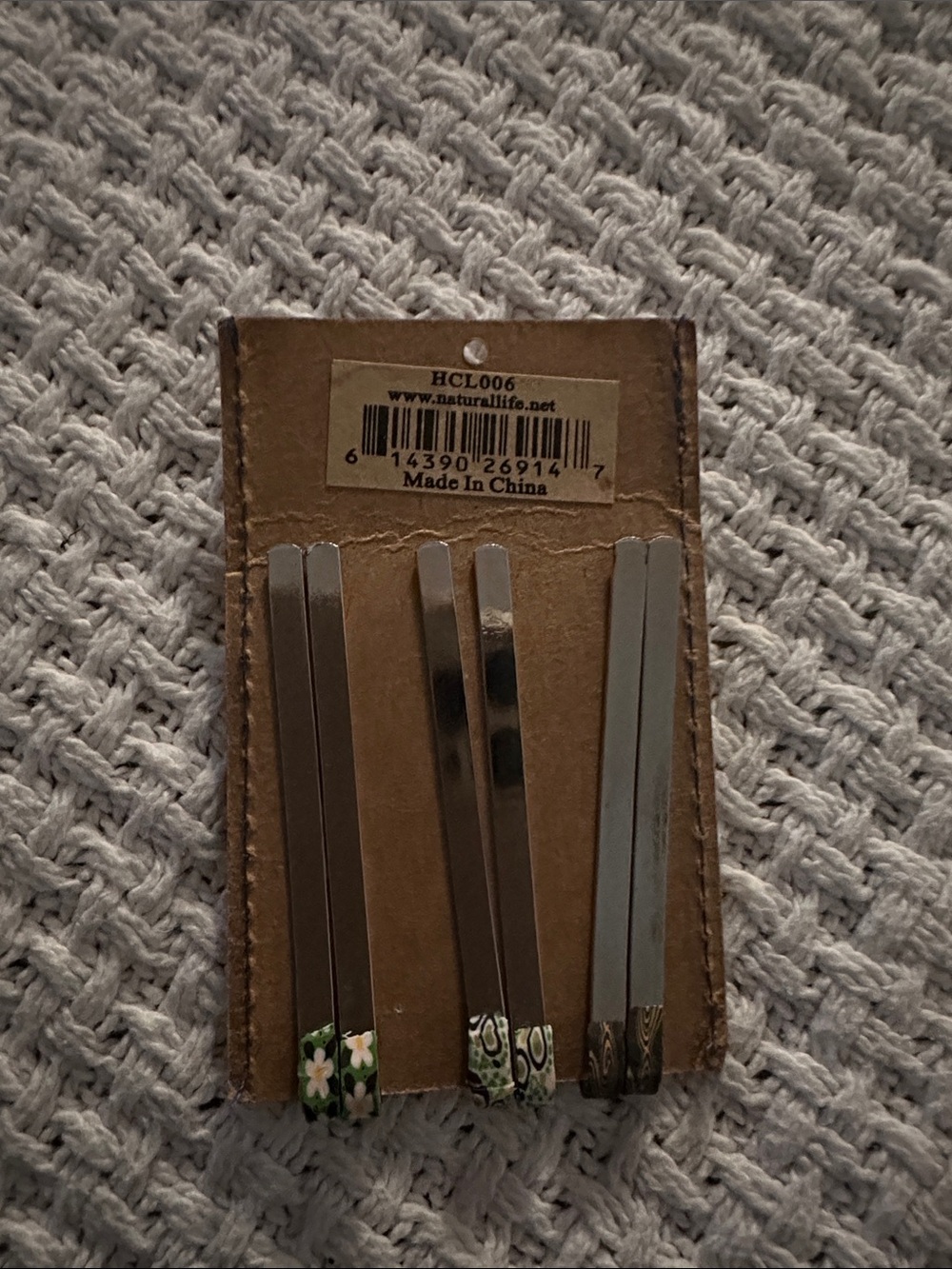 NATURAL LIFE Green & Brown Decorative Hair Pin Set - Picture 2 of 2